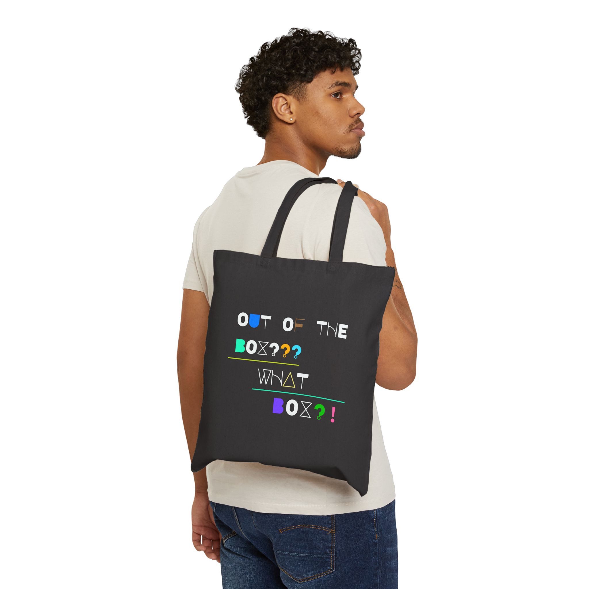 Out Of The Box-What Box?!| Black Bag | Neuro-Friendly Canvas Tote - Image 5