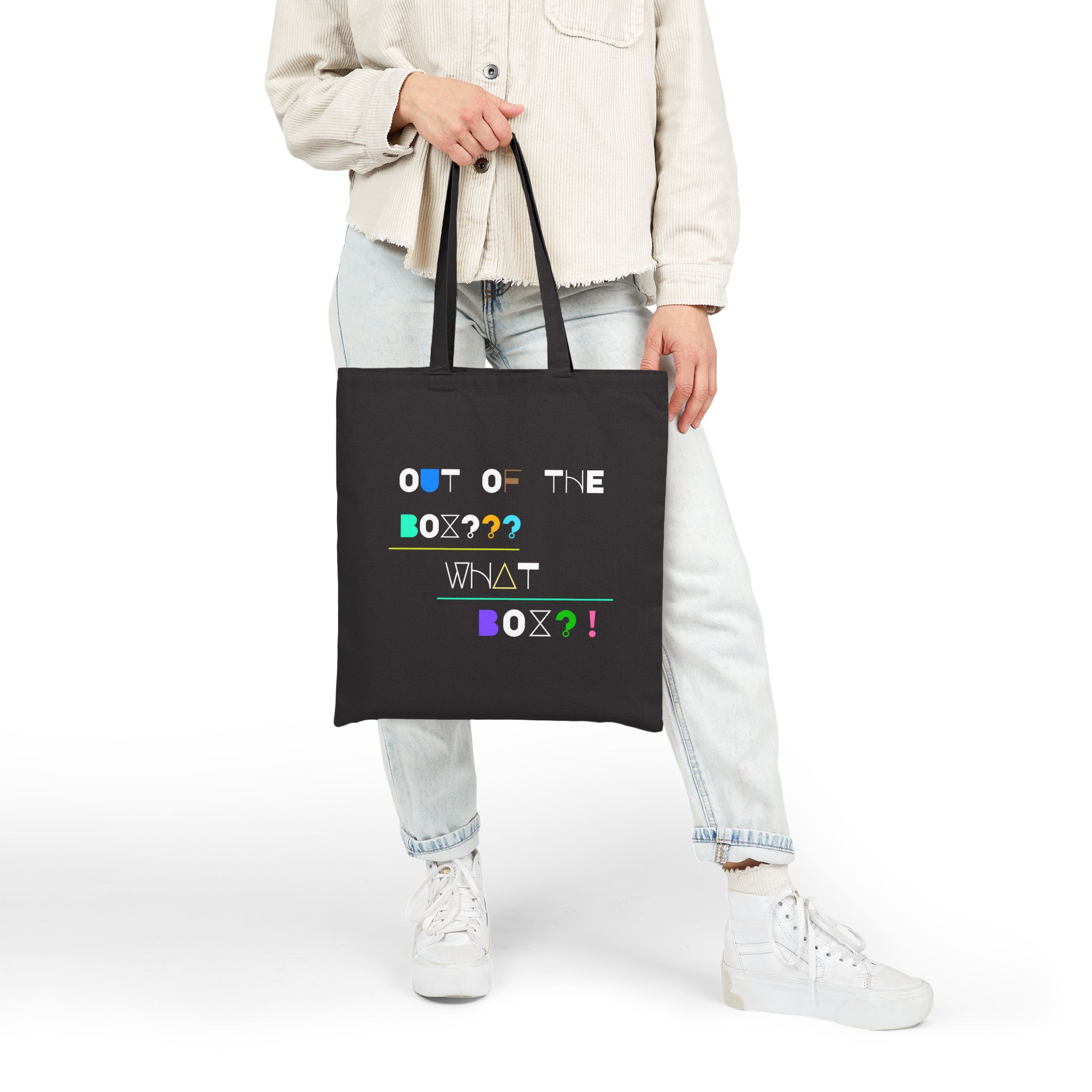 Out Of The Box-What Box?!| Black Bag | Neuro-Friendly Canvas Tote - Image 2
