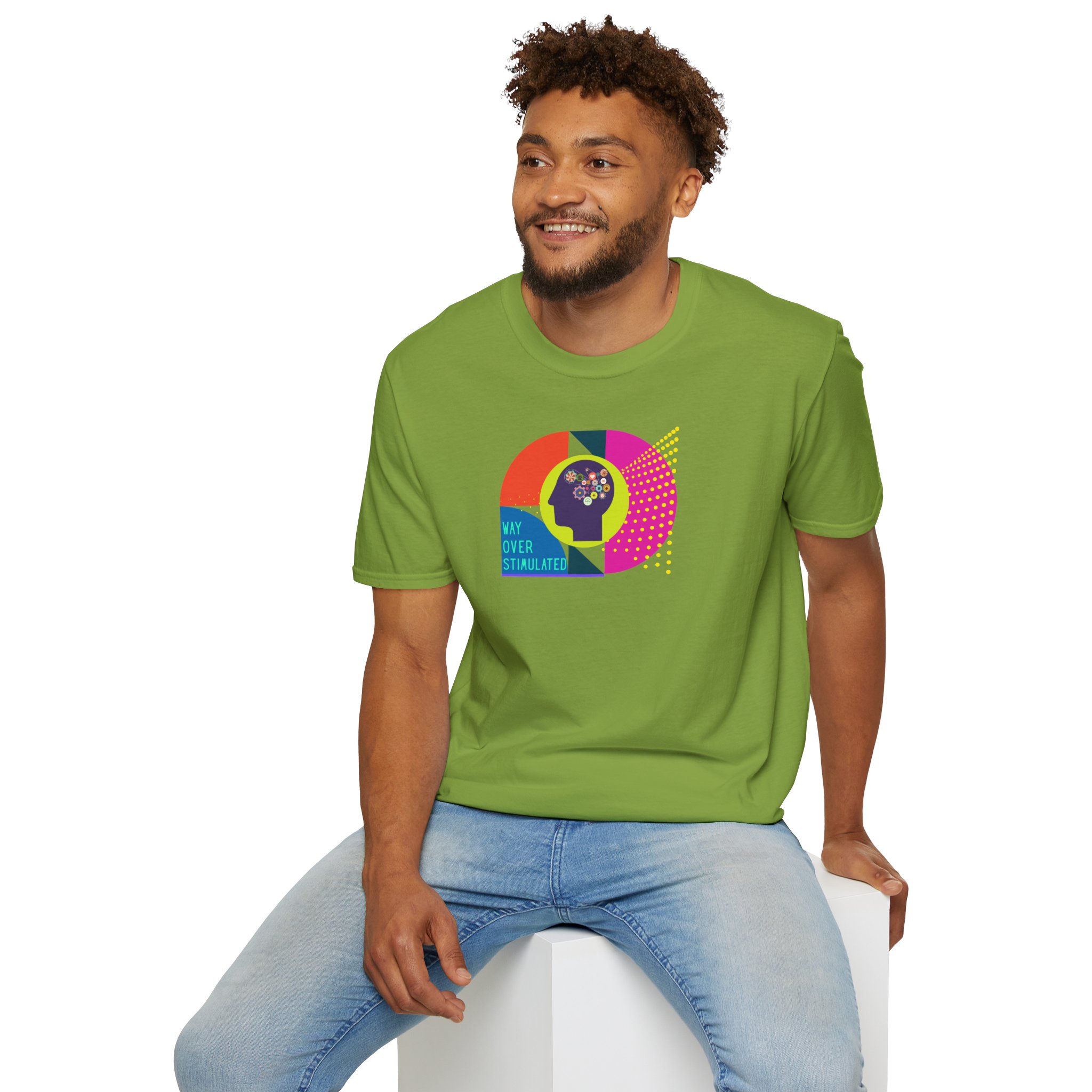 Way Over Stimulated | Dark Colors | Neurodivergent Affirming T-Shirt - Image 11