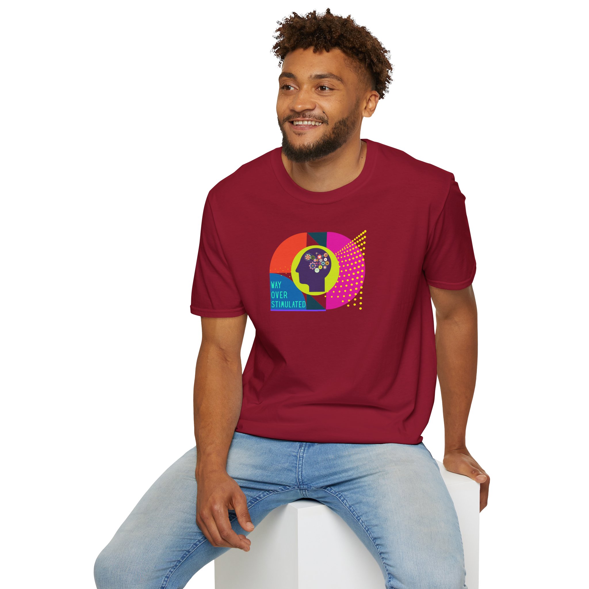 Way Over Stimulated | Dark Colors | Neurodivergent Affirming T-Shirt - Image 83