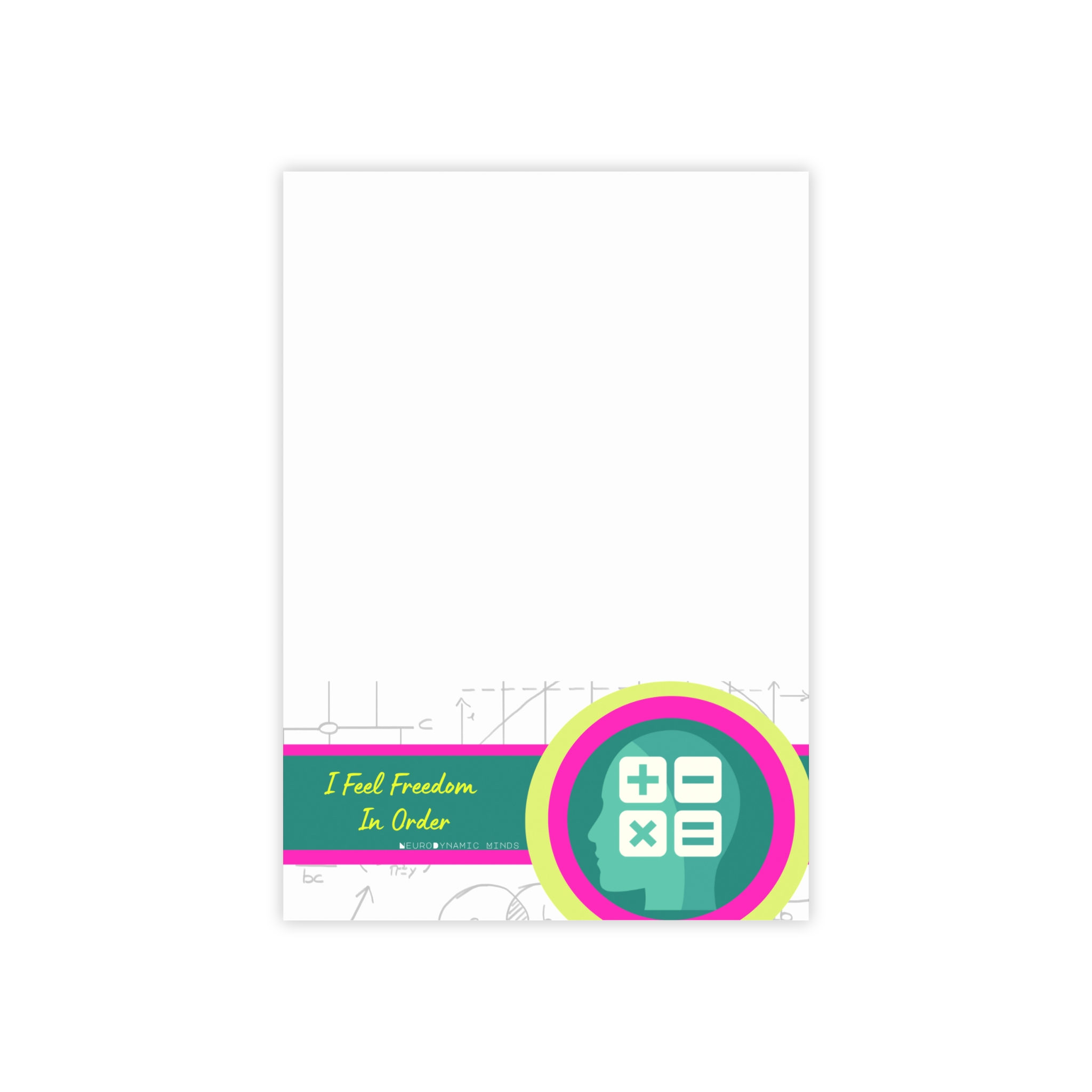 I Feel Freedom In Order | Number Smarts | Sticky Post-It Pads - Image 2