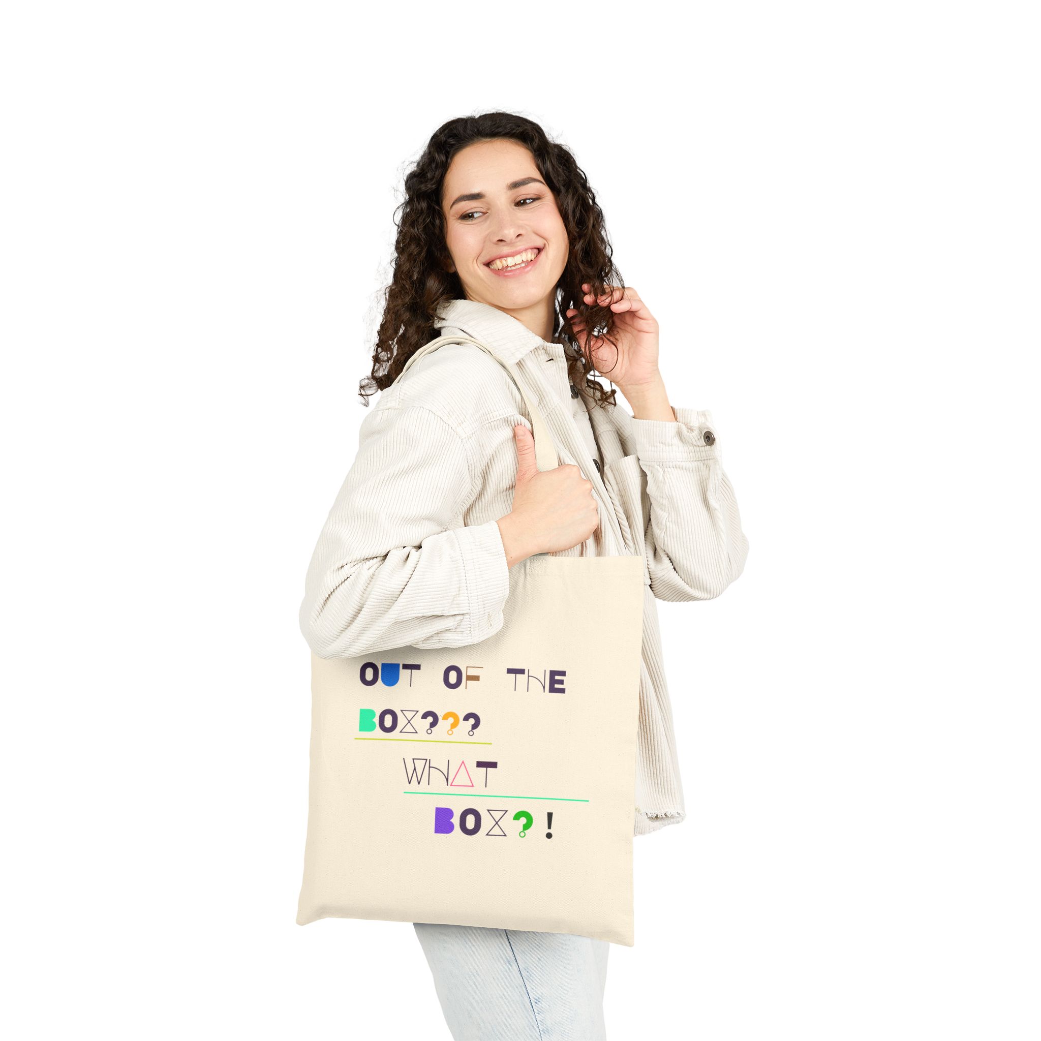 Out Of The Box-What Box?! |Light Colored | Neuro-Friendly Canvas Tote - Image 2