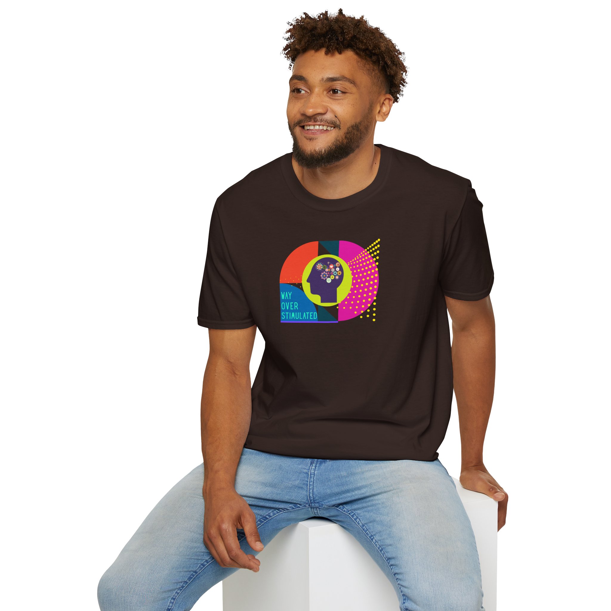 Way Over Stimulated | Dark Colors | Neurodivergent Affirming T-Shirt - Image 71