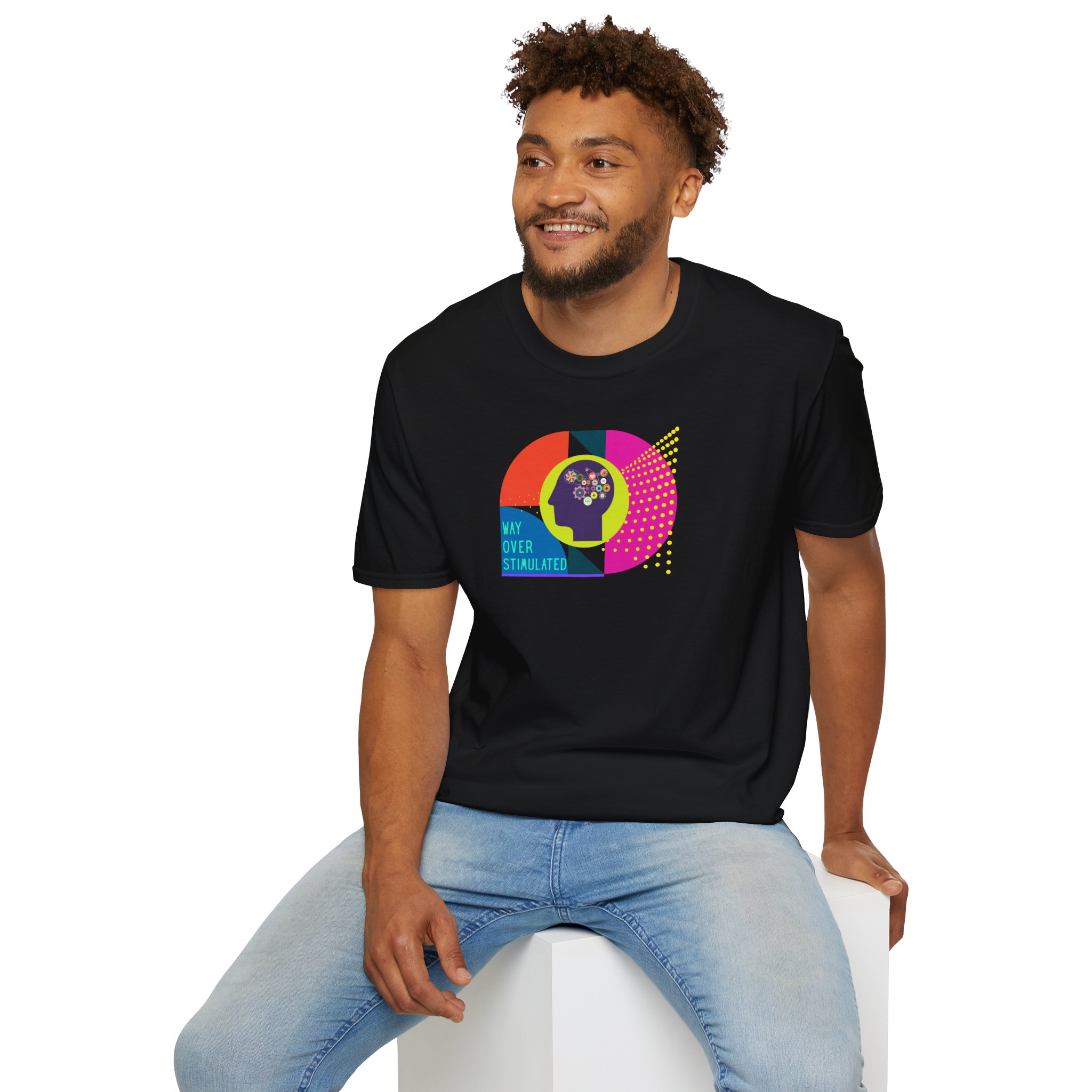 Way Over Stimulated | Dark Colors | Neurodivergent Affirming T-Shirt - Image 59