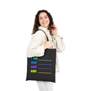 I Am AND | Black Bag | Neuro-Friendly Canvas Tote