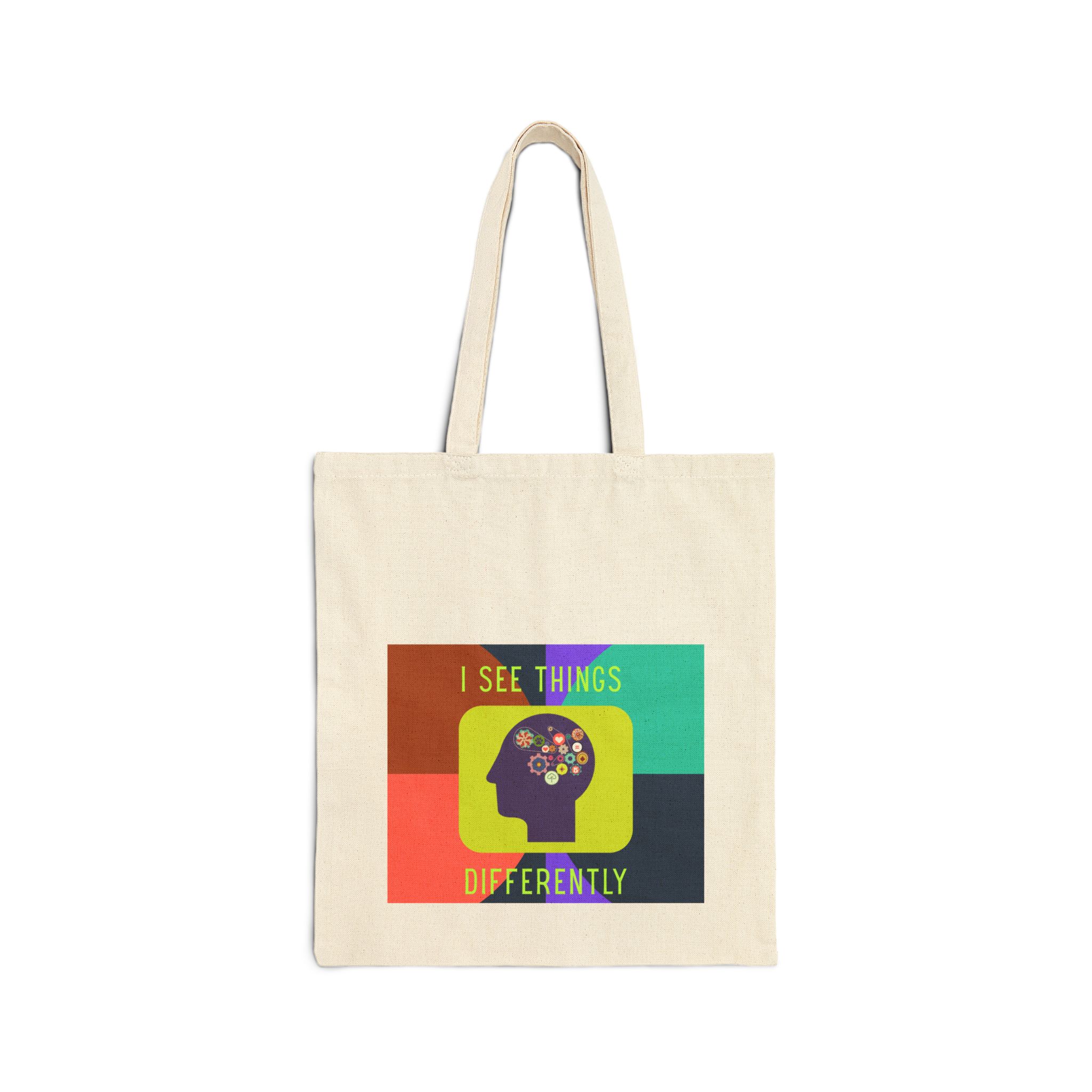 I See Things Differently | Neuro-Friendly Canvas Tote - Image 2