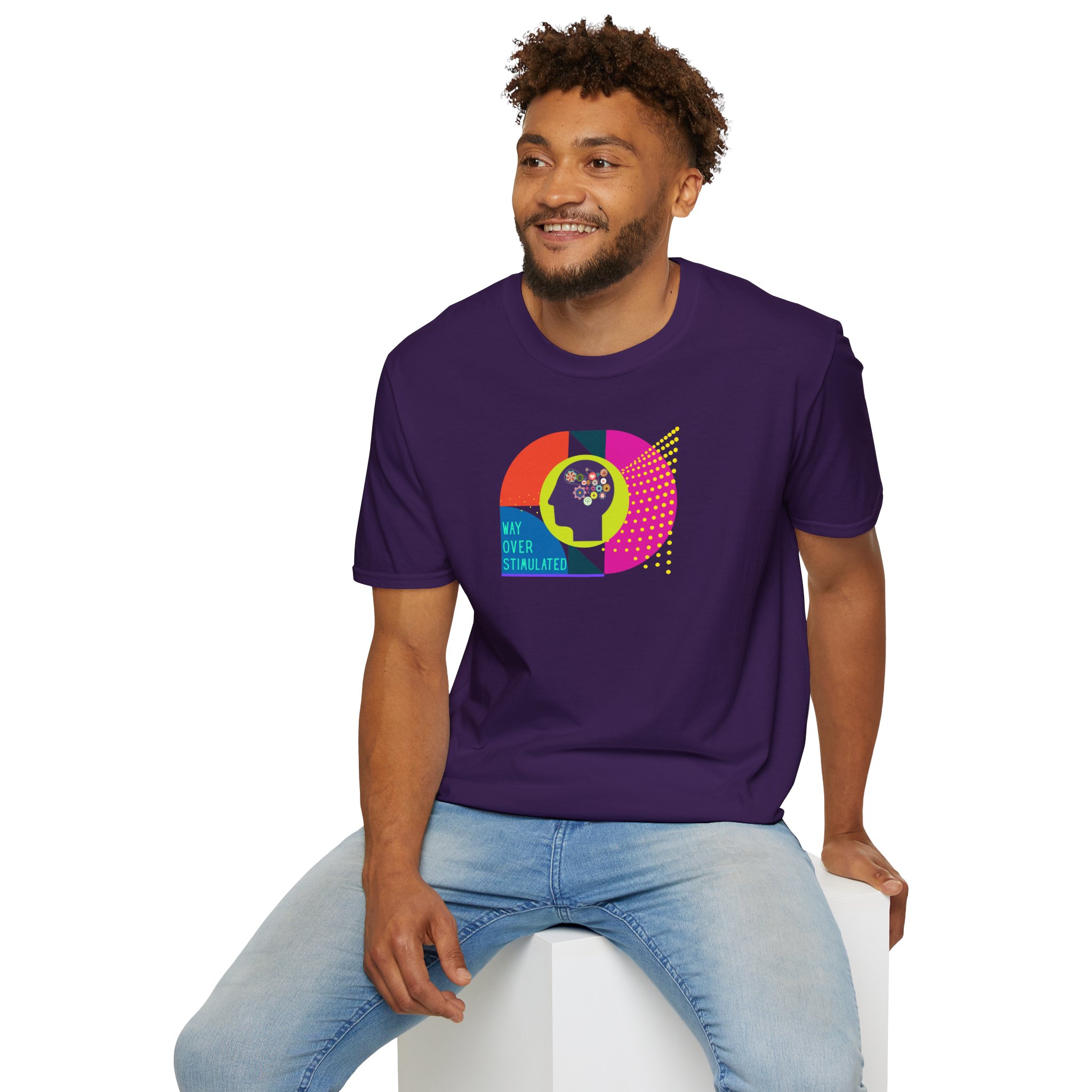 Way Over Stimulated | Dark Colors | Neurodivergent Affirming T-Shirt - Image 89