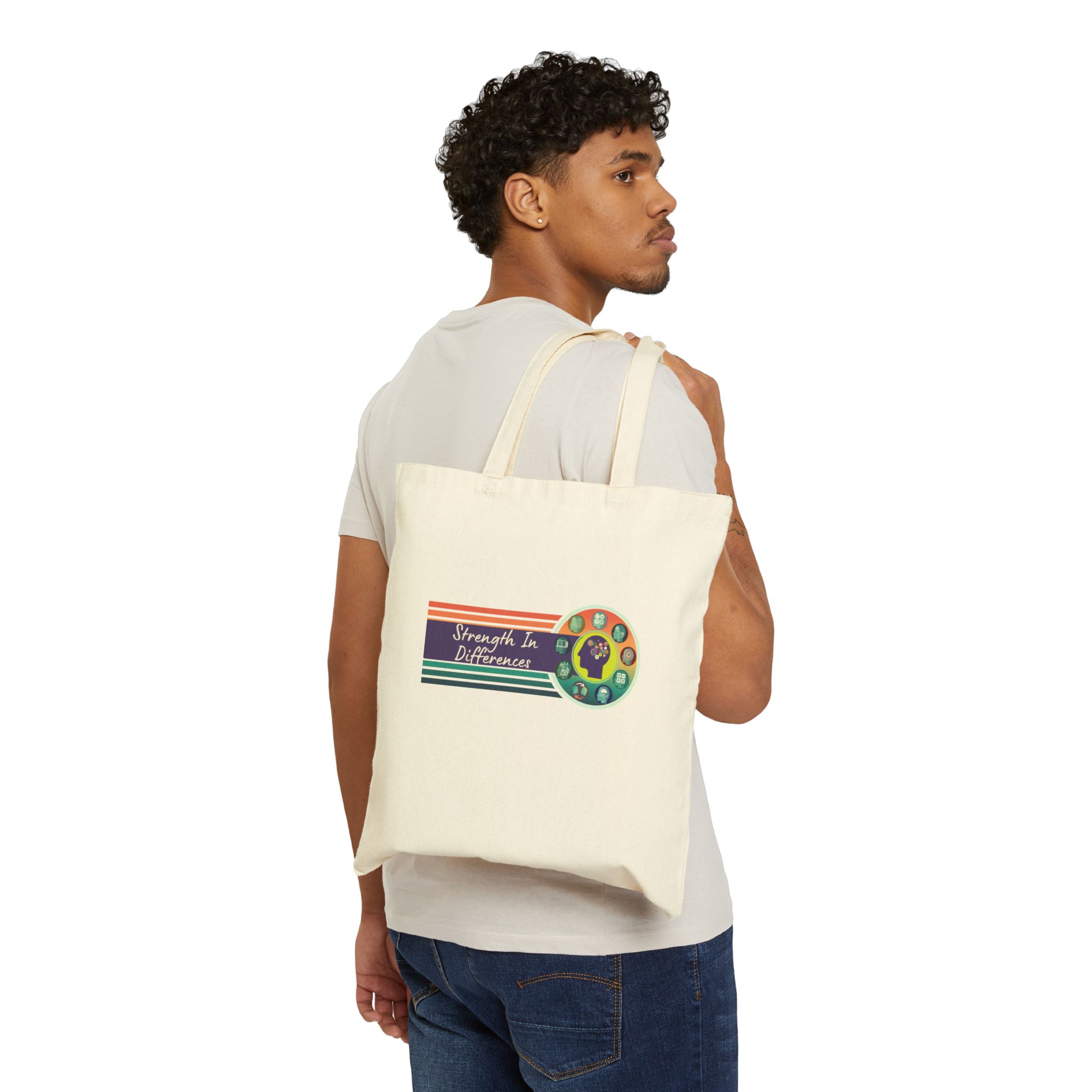 Strength in Differences | Neuro-Friendly Canvas Tote - Image 7
