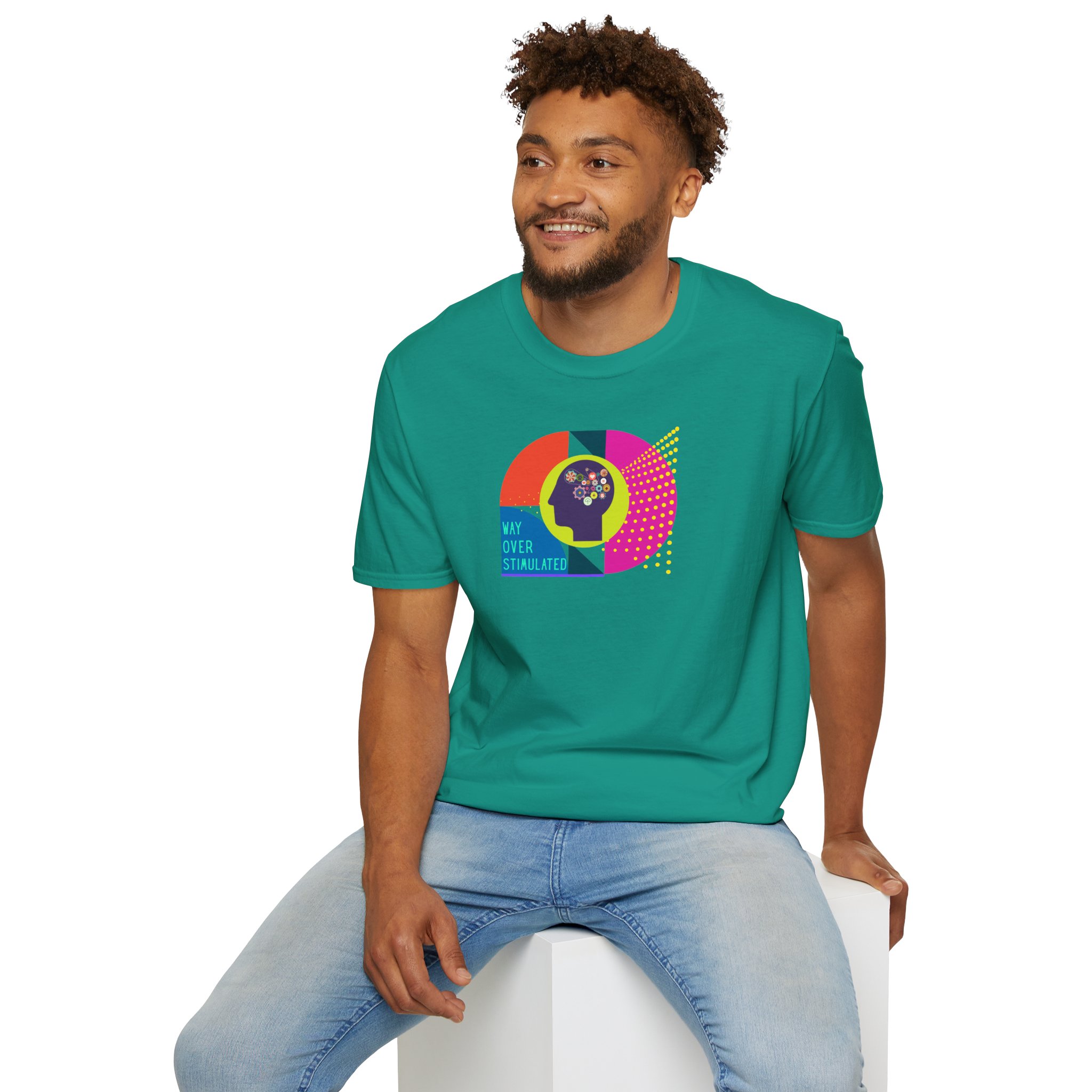 Way Over Stimulated | Dark Colors | Neurodivergent Affirming T-Shirt - Image 17