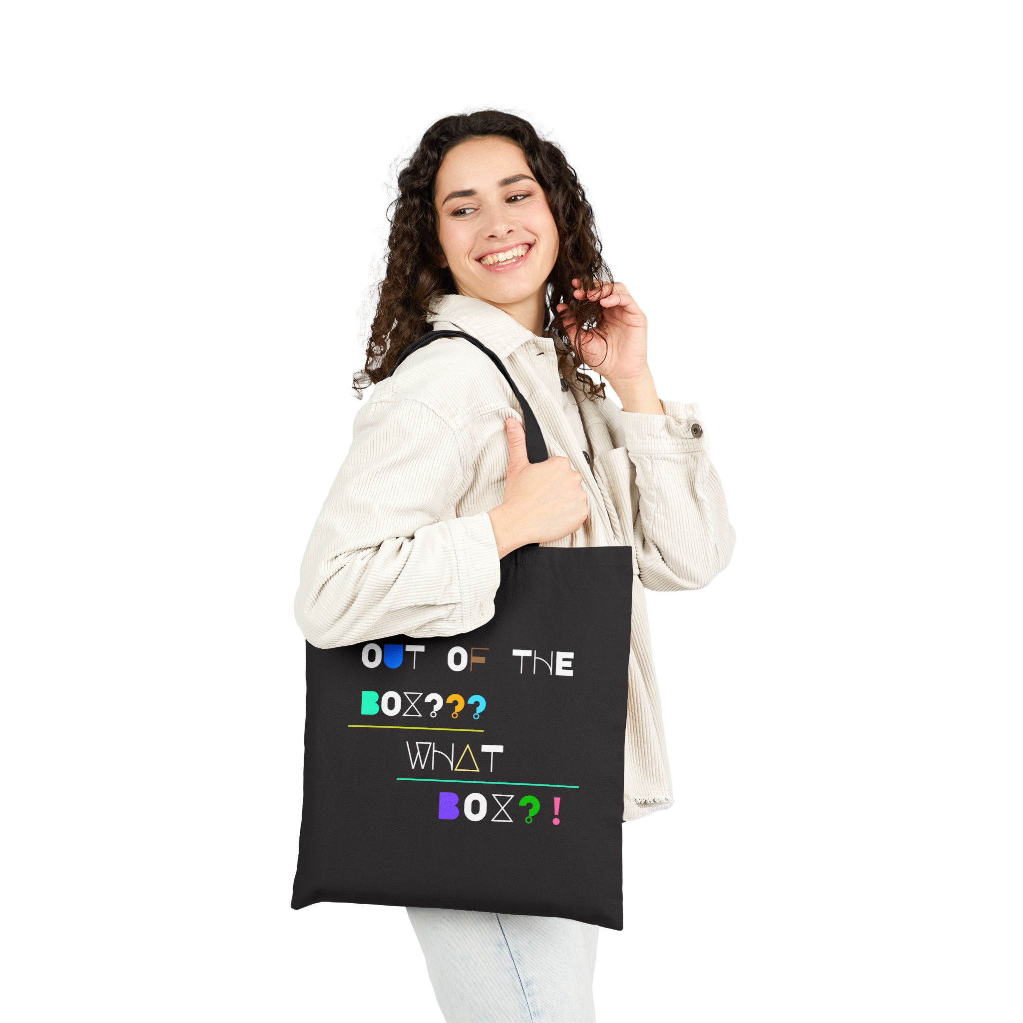 Out Of The Box-What Box?!| Black Bag | Neuro-Friendly Canvas Tote