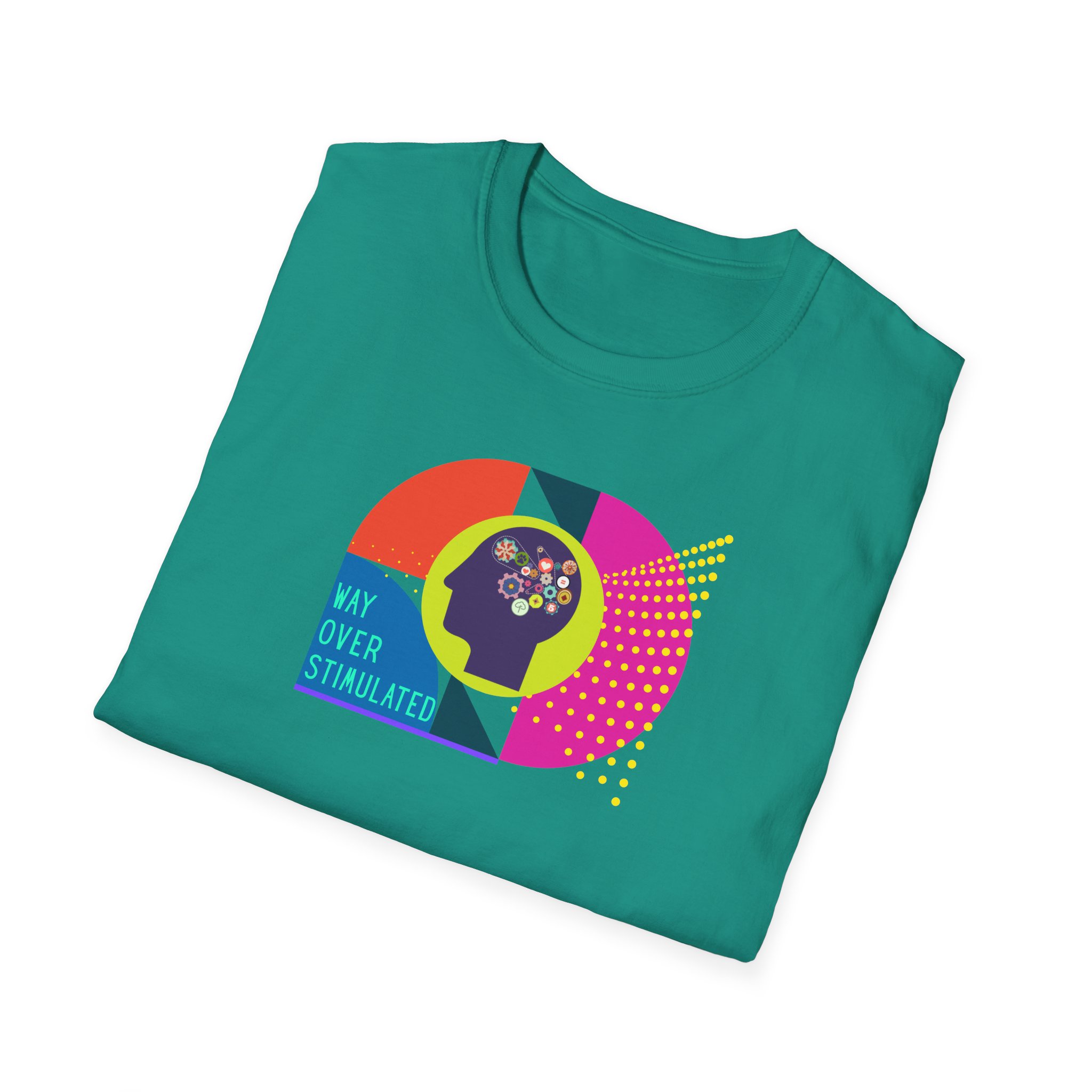 Way Over Stimulated | Dark Colors | Neurodivergent Affirming T-Shirt - Image 16