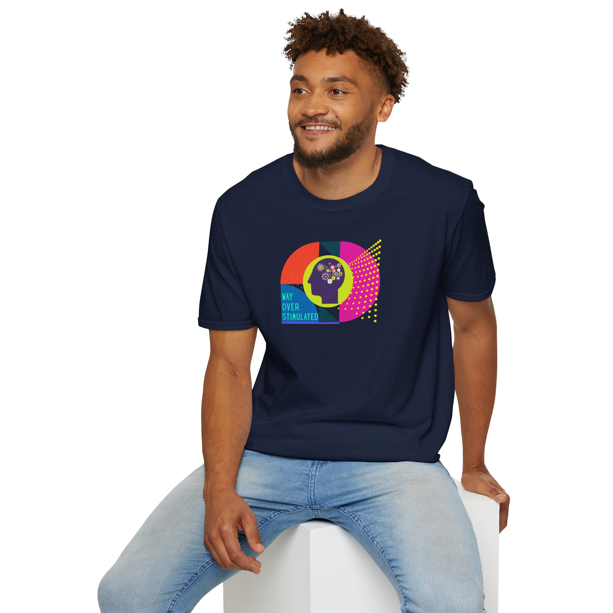 Way Over Stimulated | Dark Colors | Neurodivergent Affirming T-Shirt - Image 47