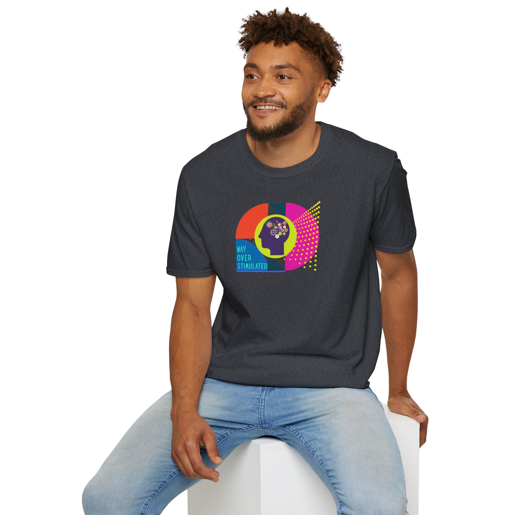 Way Over Stimulated | Dark Colors | Neurodivergent Affirming T-Shirt - Image 41