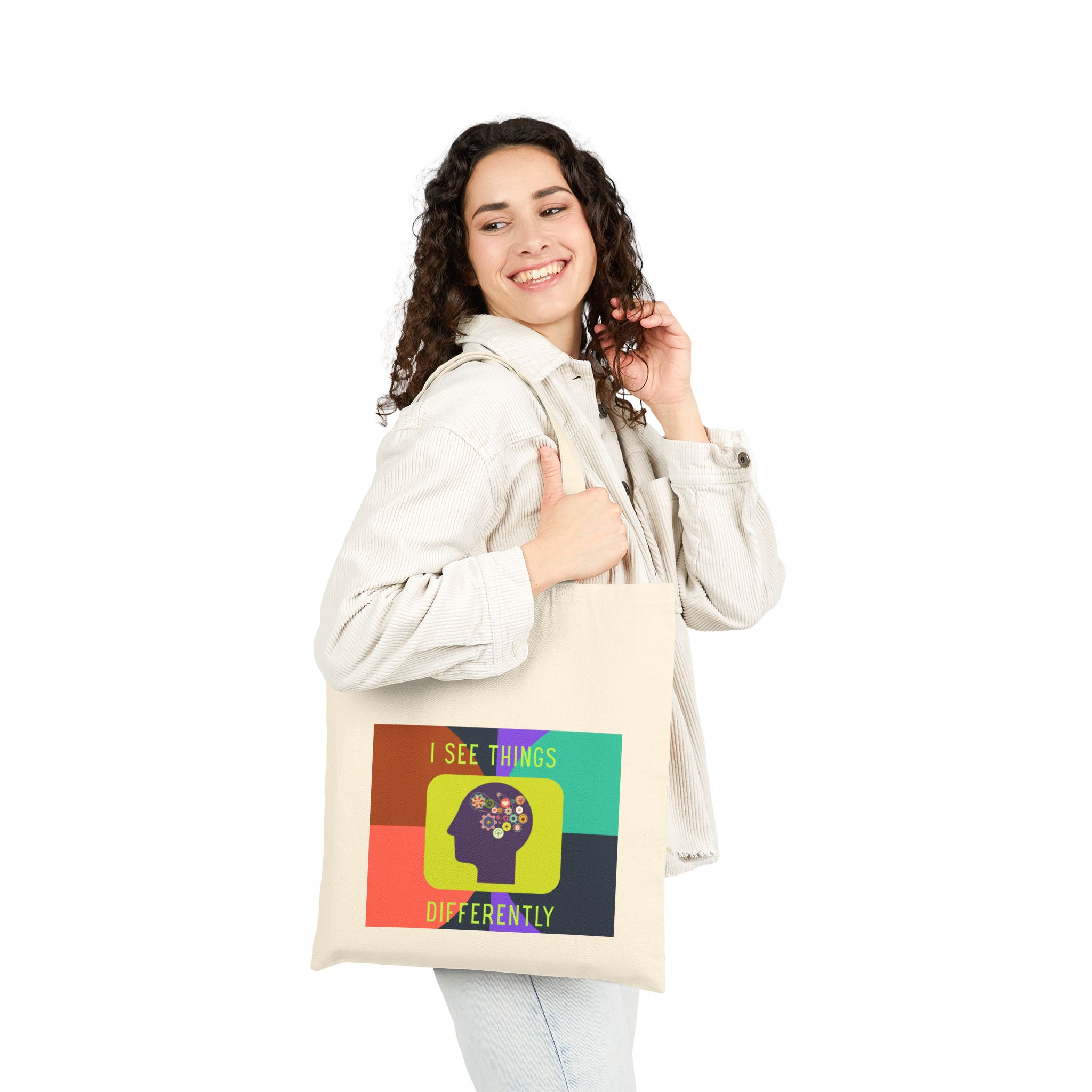 I See Things Differently | Neuro-Friendly Canvas Tote